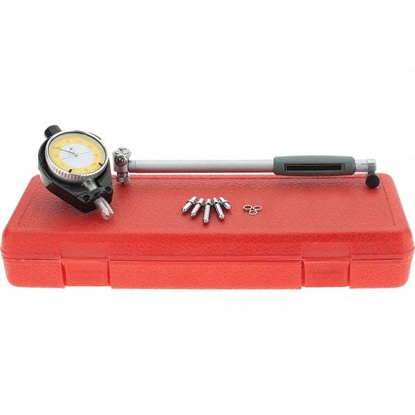 Starrett - 1.4 to 2.4" Dial Bore Gage - 0.0005" Graduation, 6" Gage Depth - Best Tool & Supply