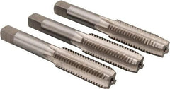 Cle-Line - M14x2.00 Metric, 4 Flute, Bottoming, Plug & Taper, Bright Finish, High Speed Steel Tap Set - Right Hand Cut, 3-37/64" OAL, 1-23/32" Thread Length, Series 0404 - Best Tool & Supply