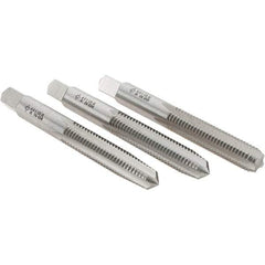 Cle-Line - M8x1.25 Metric, 4 Flute, Bottoming, Plug & Taper, Bright Finish, High Speed Steel Tap Set - Right Hand Cut, 2-23/32" OAL, 1-1/8" Thread Length, Series 0404 - Best Tool & Supply