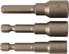 Wiha - 1/4" Drive, Nut Setter Screwdriver Bit - 55mm OAL - Best Tool & Supply