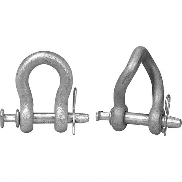 Campbell - Shackles Nominal Chain Size: 7/8 Load Limit (Ton): 8.00 - Best Tool & Supply