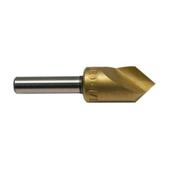 M.A. Ford - 1/8" Head Diam, 1/8" Shank Diam, 1 Flute 100° High Speed Steel Countersink - TiN Finish, 1-1/2" OAL - Best Tool & Supply