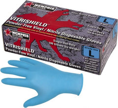 Disposable Gloves: Size Medium, 4 mil, Nitrile Blue, 9-1/2″ Length, FDA Approved
