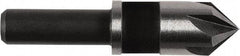 Irwin - 3/8" Head Diam, 1/4" Shank Diam, 5 Flute 82° High Speed Steel Countersink - Oxide Finish, 1-5/8" OAL, Single End, Straight Shank, Right Hand Cut - Best Tool & Supply