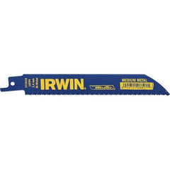 Irwin Blades - 6" Long, Bi-Metal Reciprocating Saw Blade - Straight Profile, 18 TPI, Toothed Edge, Tang Shank - Best Tool & Supply