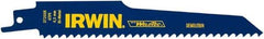 Irwin Blades - 6" Long, Bi-Metal Reciprocating Saw Blade - Tapered Profile, 6 TPI, Toothed Edge, Tang Shank - Best Tool & Supply