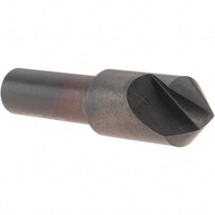 Melin Tool - 1/2" Head Diam, 3/8" Shank Diam, 1 Flute 82° High Speed Steel Countersink - Oxide Finish, 2" OAL, Single End, Straight Shank, Right Hand Cut - Best Tool & Supply