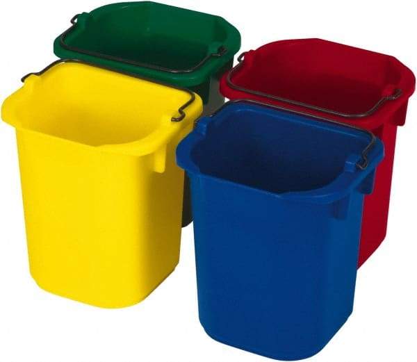 Rubbermaid - 5 Qt, 215.9mm High, Polypropylene Rectangular Color Variety Single Pail (4-Pack) - Handle Included, 190.5mm Top Length x 234.95mm Top Width - Best Tool & Supply