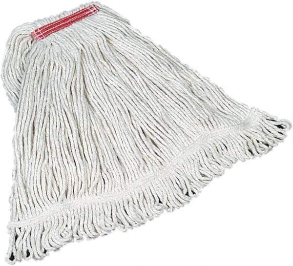 Rubbermaid - Red Head Band, Large Cotton Loop End Mop Head - 4 Ply, Screw On Connection - Best Tool & Supply