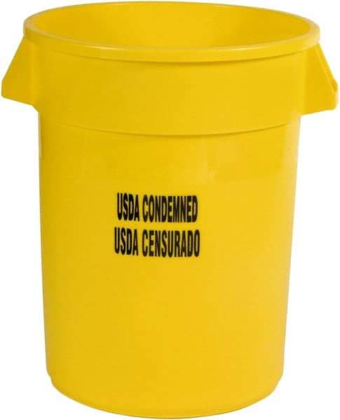 Rubbermaid - Round, Yellow Food Storage Container - 27.3" High x 22" Wide - Best Tool & Supply