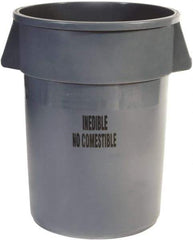 Rubbermaid - Round, Gray Food Storage Container - 31-1/2" High x 24" Wide - Best Tool & Supply