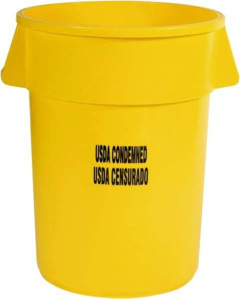 Rubbermaid - Round, Yellow Food Storage Container - 31-1/2" High x 24" Wide - Best Tool & Supply