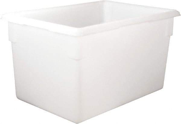 Rubbermaid - Rectangular, White Polyethylene Food Tote Box - 15" High x 18" Wide x 26" Long, with Snap-On Lid - Best Tool & Supply