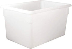 Rubbermaid - Rectangular, White Polyethylene Food Tote Box - 15" High x 18" Wide x 26" Long, with Snap-On Lid - Best Tool & Supply