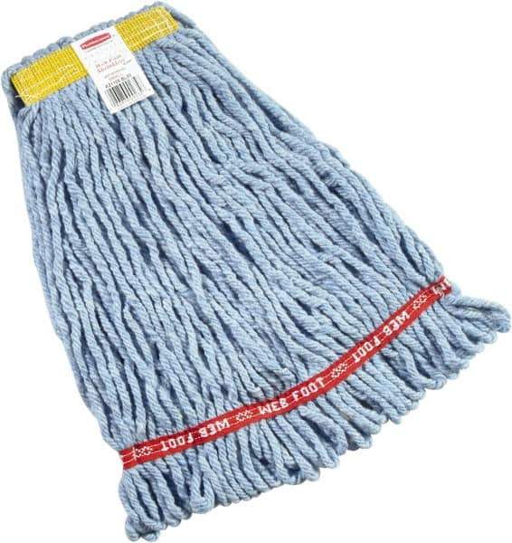 Rubbermaid - 1" Yellow Head Band, Small Blended Fiber Loop End Mop Head - 4 Ply, Side Loading Connection - Best Tool & Supply