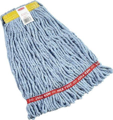 Rubbermaid - 1" Yellow Head Band, Small Blended Fiber Loop End Mop Head - 4 Ply, Side Loading Connection - Best Tool & Supply