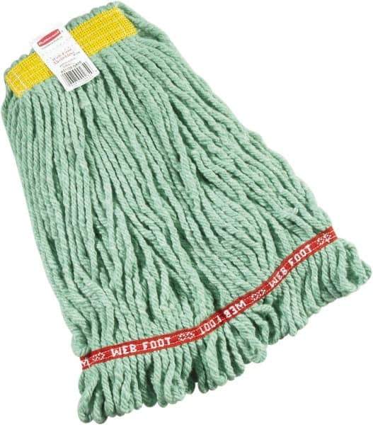 Rubbermaid - 1" Yellow Head Band, Small Blended Fiber Loop End Mop Head - 4 Ply, Side Loading Connection - Best Tool & Supply