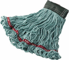 Rubbermaid - 1" Green Head Band, Medium Blended Fiber Loop End Mop Head - 4 Ply, Side Loading Connection - Best Tool & Supply