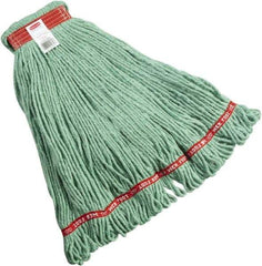 Rubbermaid - 1" Red Head Band, Large Blended Fiber Loop End Mop Head - 4 Ply, Side Loading Connection - Best Tool & Supply