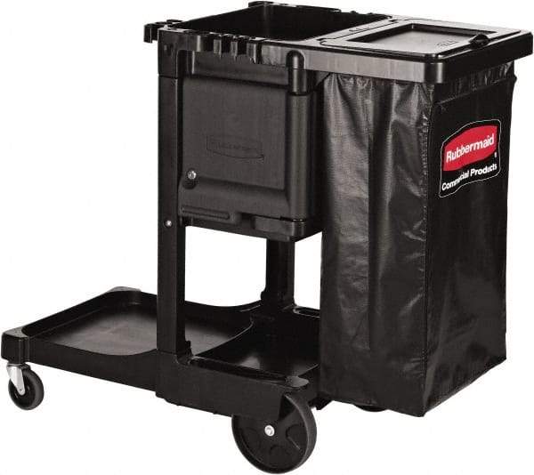 Rubbermaid - Aluminum & Structural Web Plastic Janitor Cart - 552mm Width, 1,168.4mm Long - Best Tool & Supply