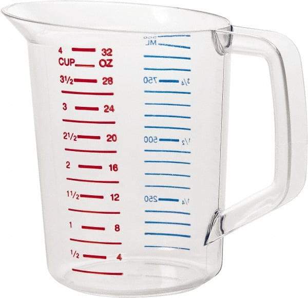 Rubbermaid - 1 Quart Polycarbonate Measuring Cup - 50 ml Graduation - Best Tool & Supply