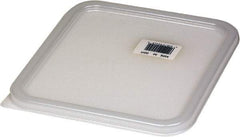 Rubbermaid - 8.8" Long x 8.3" Wide, Rectangular Polyethylene Lid - Corner-Pull Tab, Use with FG630200, FG630400, FG630600, FG630800, FG9F0400, FG9F0500, FG9F0600 - Best Tool & Supply