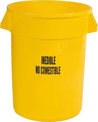 Rubbermaid - Round, Yellow Food Storage Container - 27.3" High x 22" Wide - Best Tool & Supply