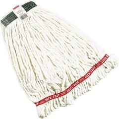 Rubbermaid - 1" Green Head Band, Medium Blended Fiber Loop End Mop Head - Side Loading Connection - Best Tool & Supply