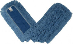 Rubbermaid - 48" Long x 5" Wide Cotton/Synthetic Dust Mop Head - Envelope Connection, Blue, Cut-End Head, Launderable - Best Tool & Supply