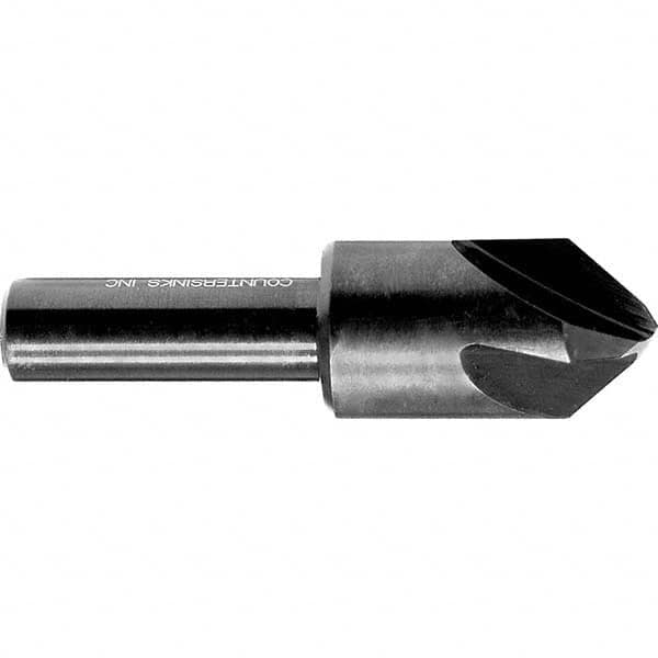 Melin Tool - 1/8" Head Diam, 1/8" Shank Diam, 4 Flute 60° High Speed Steel Countersink - Best Tool & Supply