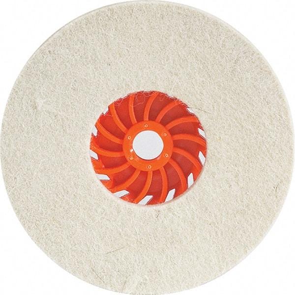 WALTER Surface Technologies - 5" Diam x 1/2" Thick Unmounted Buffing Wheel - Felt Cup Disc, 5/8-11 Arbor Hole, Hard Density - Best Tool & Supply