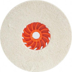 WALTER Surface Technologies - 5" Diam x 1/2" Thick Unmounted Buffing Wheel - Felt Cup Disc, 5/8-11 Arbor Hole, Hard Density - Best Tool & Supply