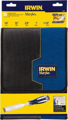 Irwin - 5 Piece Wood Chisel Set - Acetate, Sizes Included 1/4 to 1-1/4" - Best Tool & Supply