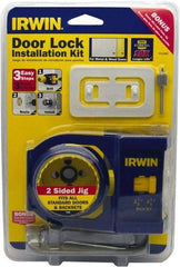 Irwin Blades - 7 Piece, 2-3/8" to 2-3/4" Saw Diam, Door-Lock Installation Hole Saw Kit - Bi-Metal, Includes 2 Hole Saws - Best Tool & Supply