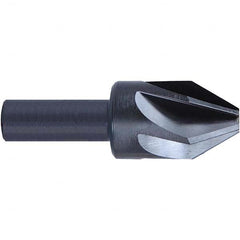 Melin Tool - 3/4" Head Diam, 1/2" Shank Diam, 6 Flute 60° High Speed Steel Countersink - Best Tool & Supply