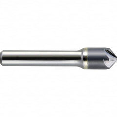 1/4″ Head Diam, 1/4″ Shank Diam, 6 Flute 82° Solid Carbide Countersink Bright Finish, 2″ OAL, Single End, Straight Shank, Right Hand Cut