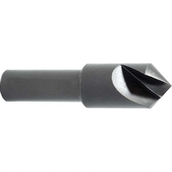 5/8″ Head Diam, 1/4″ Shank Diam, 1 Flute 120° High Speed Steel Countersink Oxide Finish, 2-1/4″ OAL, Single End, Straight Shank, Right Hand Cut