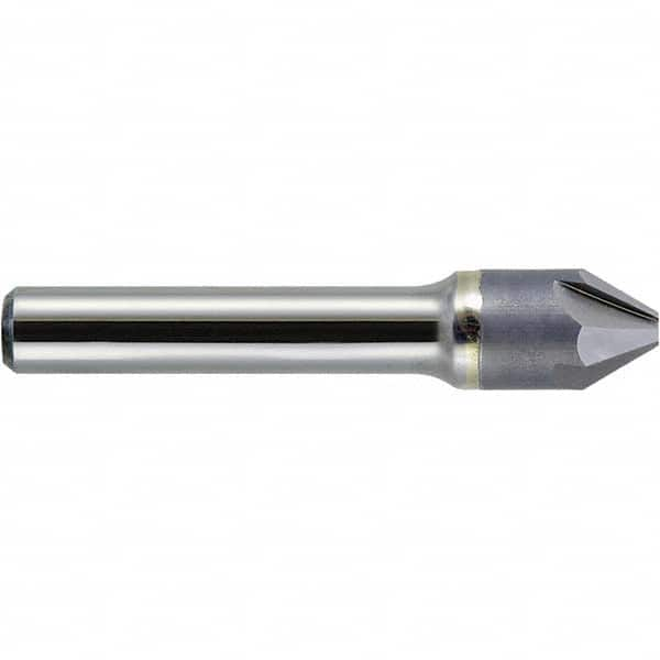 Melin Tool - 1/8" Head Diam, 1/8" Shank Diam, 4 Flute 120° Carbide-Tipped Countersink - Best Tool & Supply