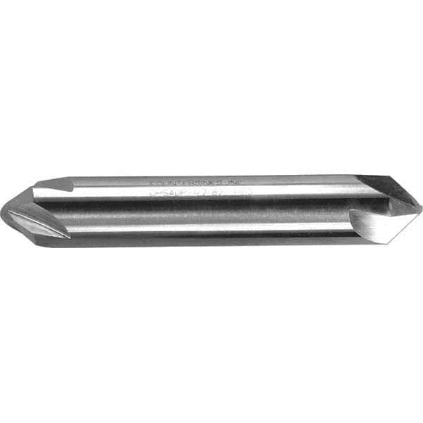 3/4″ Head Diam, 3/4″ Shank Diam, 4 Flute 100° High Speed Steel Countersink Bright Finish, 4″ OAL, Double End, Straight Shank, Right Hand Cut