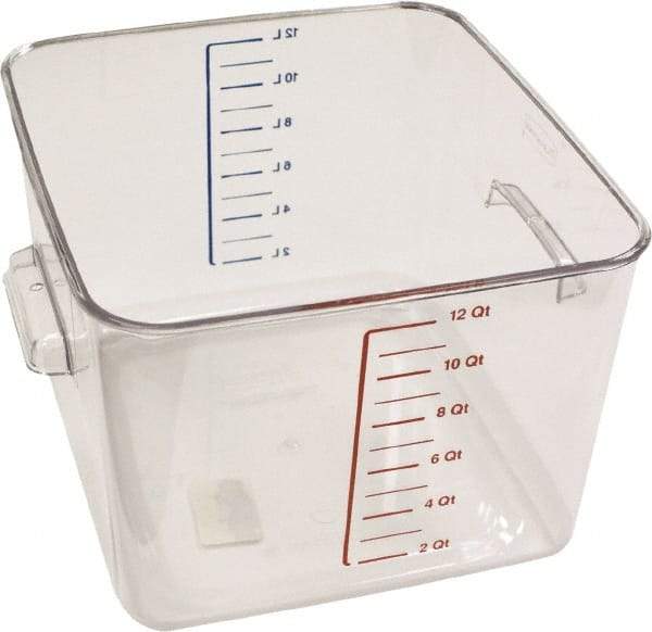 Rubbermaid - Rectangular, Clear Polycarbonate Food Storage Container - 7.8" High x 10-1/2" Wide x 11.3" Long - Best Tool & Supply