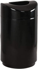 Rubbermaid - 30 Gal Black Round Decorative Waste Receptacle With Top - Metal, 851mm High - Best Tool & Supply