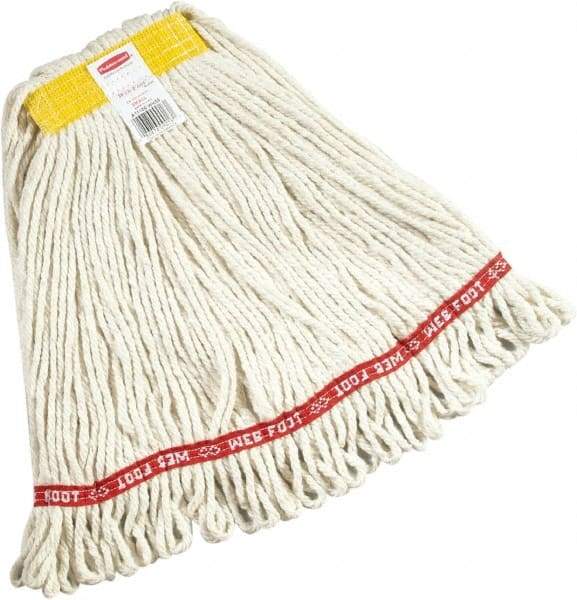 Rubbermaid - Yellow Head Band, Small Blended Fiber Loop End Mop Head - 4 Ply, Screw On Connection - Best Tool & Supply