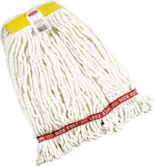 Rubbermaid - 1" Yellow Head Band, Small Blended Fiber Loop End Mop Head - Side Loading Connection - Best Tool & Supply