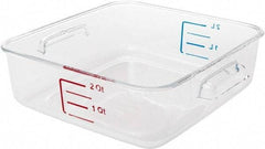 Rubbermaid - Square, Clear Polycarbonate Food Storage Container - 2.7" High x 8.8" Wide x 8.8" Long - Best Tool & Supply