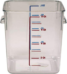 Rubbermaid - Square, Clear Polycarbonate Food Storage Container - 8.8" High x 8.8" Wide x 8.8" Long - Best Tool & Supply