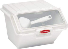 Rubbermaid - Rectangular, White Food Bin - 8-1/2" High x 11.8" Wide x 15" Long - Best Tool & Supply