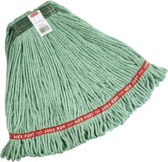 Rubbermaid - Green Head Band, Medium Blended Fiber Loop End Mop Pad - Quick Change Connection - Best Tool & Supply