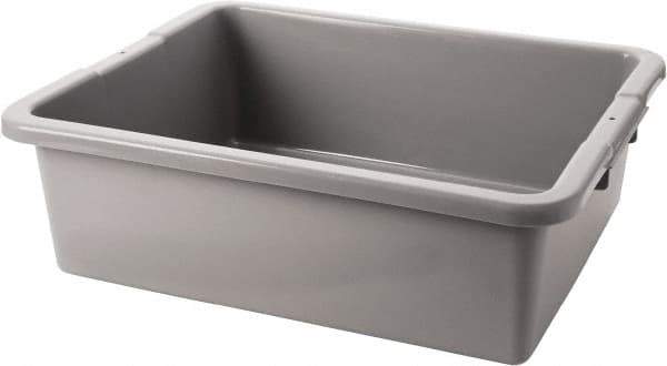 Rubbermaid - 4.6 Gal, Gray Polyethylene Tote Container - Nesting, 20" Long x 15" Wide x 5" High - Best Tool & Supply