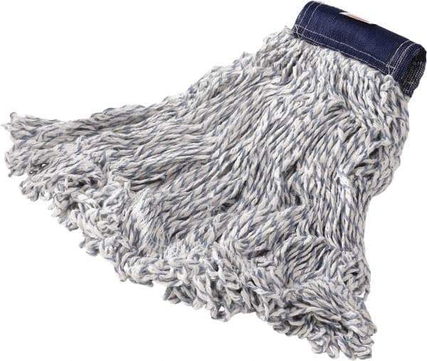 Rubbermaid - Blue Head Band, Large Blended Fiber Loop End Mop Pad - Quick Change Connection - Best Tool & Supply