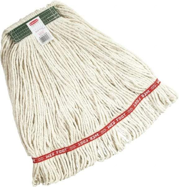 Rubbermaid - Green Head Band, Medium Blended Fiber Loop End Mop Head - 4 Ply, Screw On Connection - Best Tool & Supply